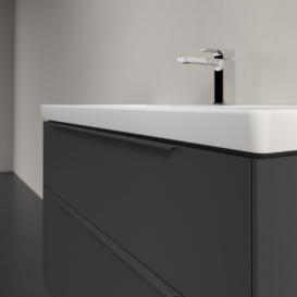 Тумба под раковину Villeroy & Boch Subway 3.0 97,3х57,6 см ДСП/алюминий графит/монохром C570L2VR