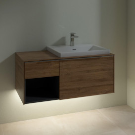 Тумба под раковину Villeroy & Boch Subway 3.0 100х42,3 см ДСП/алюминий дуб канзас C571L0RH