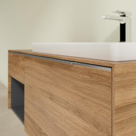Тумба под раковину Villeroy & Boch Subway 3.0 100х42,3 см ДСП/алюминий дуб канзас C571L0RH