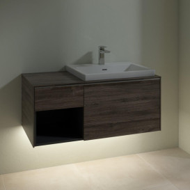 Тумба під раковину Villeroy & Boch Subway 3.0 100х42,3 см ДСП/алюміній дуб кам'яний C571L0RK