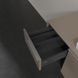 Тумба под раковину Villeroy & Boch Subway 3.0 100х42,3 см ДСП/алюминий тауп C571L0VM