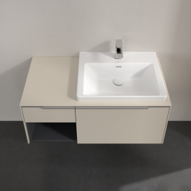 Тумба під раковину Villeroy & Boch Subway 3.0 100х42,3 см ДСП/алюміній сірий кашемір C571L0VN