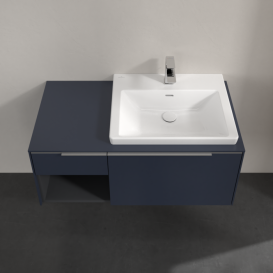 Тумба под раковину Villeroy & Boch Subway 3.0 100х42,3 см ДСП/алюминий морской синий C571L0VQ