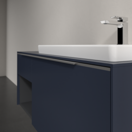 Тумба под раковину Villeroy & Boch Subway 3.0 100х42,3 см ДСП/алюминий морской синий C571L0VQ