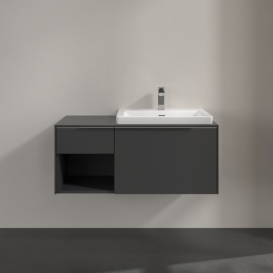 Тумба под раковину Villeroy & Boch Subway 3.0 100х42,3 см ДСП/алюминий графит C571L0VR