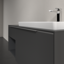 Тумба под раковину Villeroy & Boch Subway 3.0 100х42,3 см ДСП/алюминий графит C571L0VR