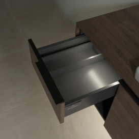 Тумба под раковину Villeroy & Boch Subway 3.0 100х42,3 см ДСП/алюминий дуб аризона/черный вулкан C571L1VH