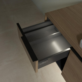 Тумба под раковину Villeroy & Boch Subway 3.0 100х42,3 см ДСП/алюминий дуб северный/черный вулкан C571L1VJ