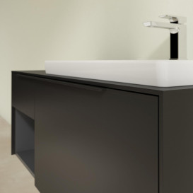 Тумба под раковину Villeroy & Boch Subway 3.0 100х42,3 см ДСП/алюминий черный вулкан/черный вулкан C571L1VL