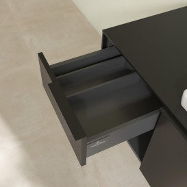 Тумба под раковину Villeroy & Boch Subway 3.0 100х42,3 см ДСП/алюминий черный вулкан/черный вулкан C571L1VL