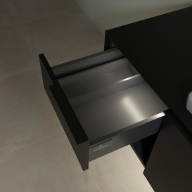 Тумба под раковину Villeroy & Boch Subway 3.0 100х42,3 см ДСП/алюминий черный вулкан/черный вулкан C571L1VL