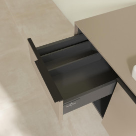 Тумба під раковину Villeroy & Boch Subway 3.0 100х42,3 см ДСП/алюміній тауп/чорний вулкан C571L1VM