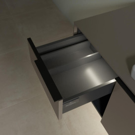 Тумба під раковину Villeroy & Boch Subway 3.0 100х42,3 см ДСП/алюміній тауп/чорний вулкан C571L1VM