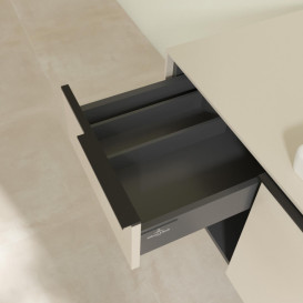 Тумба под раковину Villeroy & Boch Subway 3.0 100х42,3 см ДСП/алюминий серый кашемир/черный вулкан C571L1VN