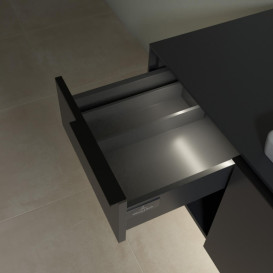 Тумба под раковину Villeroy & Boch Subway 3.0 100х42,3 см ДСП/алюминий графит/черный вулкан C571L1VR