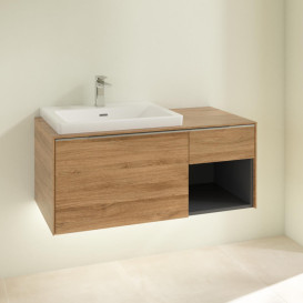 Тумба под раковину Villeroy & Boch Subway 3.0 100х42,3 см ДСП/алюминий дуб канзас C572L0RH