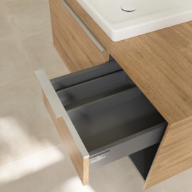 Тумба под раковину Villeroy & Boch Subway 3.0 100х42,3 см ДСП/алюминий дуб канзас C572L0RH