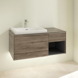 Тумба под раковину Villeroy & Boch Subway 3.0 100х42,3 см ДСП/алюминий дуб каменный C572L0RK