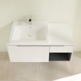 Тумба под раковину Villeroy & Boch Subway 3.0 100х42,3 см ДСП/алюминий чистый белый C572L0VF