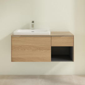 Тумба под раковину Villeroy & Boch Subway 3.0 100х42,3 см ДСП/алюминий дуб северный C572L0VJ