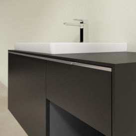 Тумба під раковину Villeroy & Boch Subway 3.0 100х42,3 см ДСП/алюміній чорний вулкан C572L0VL