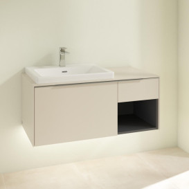 Тумба под раковину Villeroy & Boch Subway 3.0 100х42,3 см ДСП/алюминий серый кашемир C572L0VN