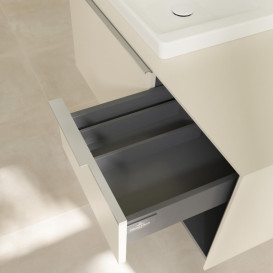 Тумба под раковину Villeroy & Boch Subway 3.0 100х42,3 см ДСП/алюминий серый кашемир C572L0VN