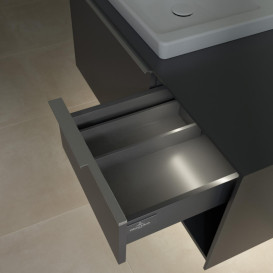Тумба под раковину Villeroy & Boch Subway 3.0 100х42,3 см ДСП/алюминий графит C572L0VR