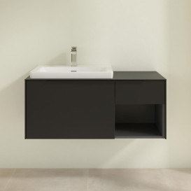 Тумба під раковину Villeroy & Boch Subway 3.0 100х42,3 см ДСП/алюміній чорний вулкан/чорний вулкан C572L1VL