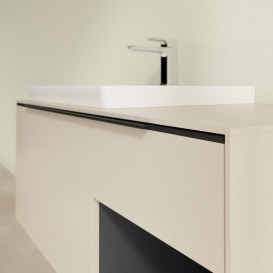 Тумба под раковину Villeroy & Boch Subway 3.0 100х42,3 см ДСП/алюминий серый кашемир/черный вулкан C572L1VN