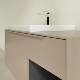 Тумба под раковину Villeroy & Boch Subway 3.0 100х42,3 см ДСП/алюминий тауп/монохром C572L2VM