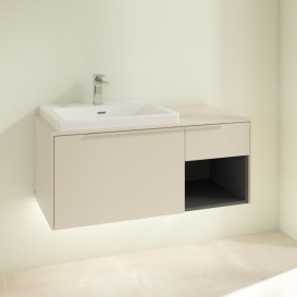 Тумба под раковину Villeroy & Boch Subway 3.0 100х42,3 см ДСП/алюминий серый кашемир/монохром C572L2VN