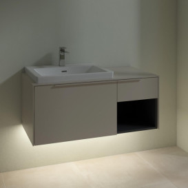 Тумба под раковину Villeroy & Boch Subway 3.0 100х42,3 см ДСП/алюминий серый кашемир/монохром C572L2VN