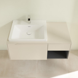 Тумба под раковину Villeroy & Boch Subway 3.0 100х42,3 см ДСП/алюминий серый кашемир/монохром C572L2VN