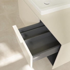 Тумба под раковину Villeroy & Boch Subway 3.0 100х42,3 см ДСП/алюминий серый кашемир/монохром C572L2VN