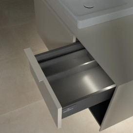 Тумба под раковину Villeroy & Boch Subway 3.0 100х42,3 см ДСП/алюминий серый кашемир/монохром C572L2VN