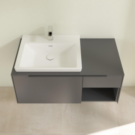 Тумба под раковину Villeroy & Boch Subway 3.0 100х42,3 см ДСП/алюминий графит/монохром C572L2VR