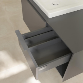 Тумба под раковину Villeroy & Boch Subway 3.0 100х42,3 см ДСП/алюминий графит/монохром C572L2VR