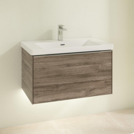 Тумба під раковину Villeroy & Boch Subway 3.0 77,2х42,9 см ДСП/алюміній кам'яний дуб C573L0RK
