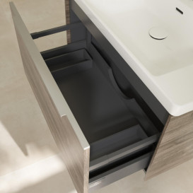 Тумба под раковину Villeroy & Boch Subway 3.0 77,2х42,9 см ДСП/алюминий дуб каменный C573L0RK