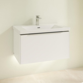 Тумба под раковину Villeroy & Boch Subway 3.0 77,2х42,9 см ДСП/алюминий белый бриллиант C573L0VE