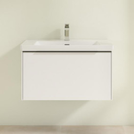 Тумба под раковину Villeroy & Boch Subway 3.0 77,2х42,9 см ДСП/алюминий белый бриллиант C573L0VE