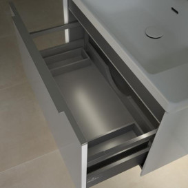 Тумба под раковину Villeroy & Boch Subway 3.0 77,2х42,9 см ДСП/алюминий белый бриллиант C573L0VE