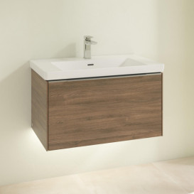 Тумба под раковину Villeroy & Boch Subway 3.0 77,2х42,9 см ДСП/алюминий дуб аризона C573L0VH