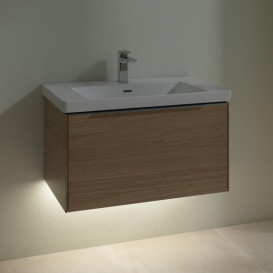 Тумба под раковину Villeroy & Boch Subway 3.0 77,2х42,9 см ДСП/алюминий дуб северный C573L0VJ
