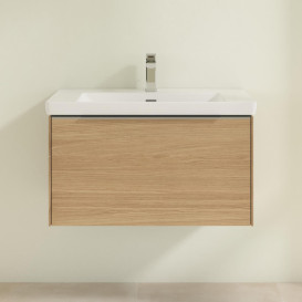 Тумба под раковину Villeroy & Boch Subway 3.0 77,2х42,9 см ДСП/алюминий дуб северный C573L0VJ