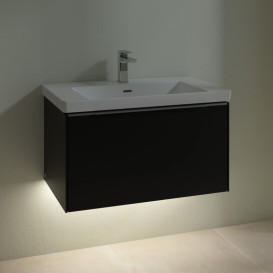 Тумба под раковину Villeroy & Boch Subway 3.0 77,2х42,9 см ДСП/алюминий черный вулкан C573L0VL