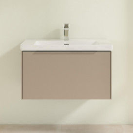 Тумба під раковину Villeroy & Boch Subway 3.0 77,2х42,9 см ДСП/алюміній тауп C573L0VM