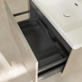 Тумба під раковину Villeroy & Boch Subway 3.0 77,2х42,9 см ДСП/алюміній тауп C573L0VM