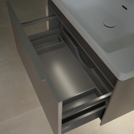 Тумба під раковину Villeroy & Boch Subway 3.0 77,2х42,9 см ДСП/алюміній тауп C573L0VM